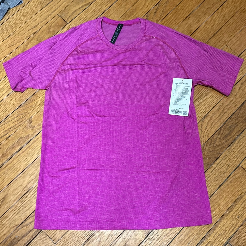 Lululemon Metal Vent Short Sleeve Tech Shirt - Pink Clay/Purple Highlight
